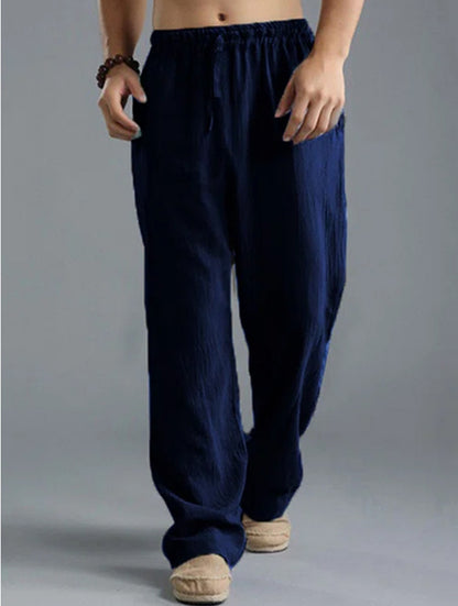 👖🌿【Sleva 50 % 🔥】【S–5XL】😍 Pánské volné lněné kalhoty, dlouhé, široké a pohodlné, dostupné ve větších velikostech a 8 barvách