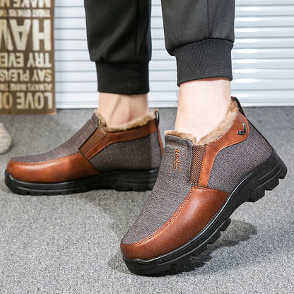 🔥 🔥 【49% sleva】【39-46】 2025 nové pánské boty, protiskluzové, zesílené a sametové, teplé, boty pro středního a staršího otce