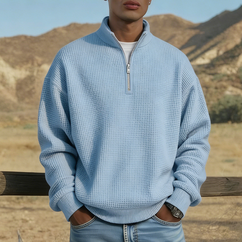 🔥Popust -47%🔥Muška majica s ovratnikom i patentnim zatvaračem