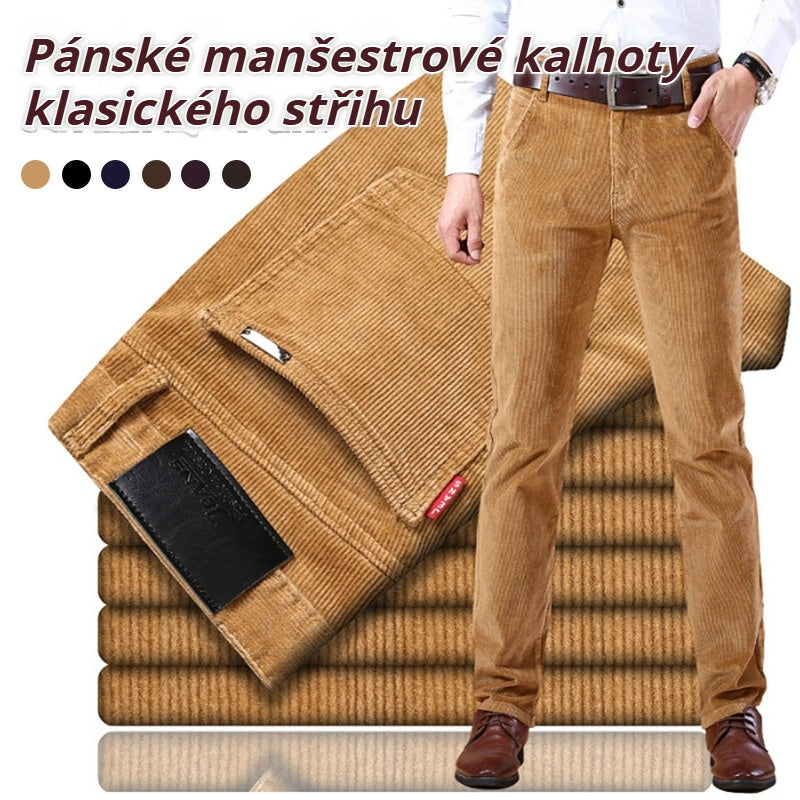 🏆 Nejprodávanější 【-42% sleva 🔥🔥】Pánské manšestrové kalhoty klasického střihu - 4147939