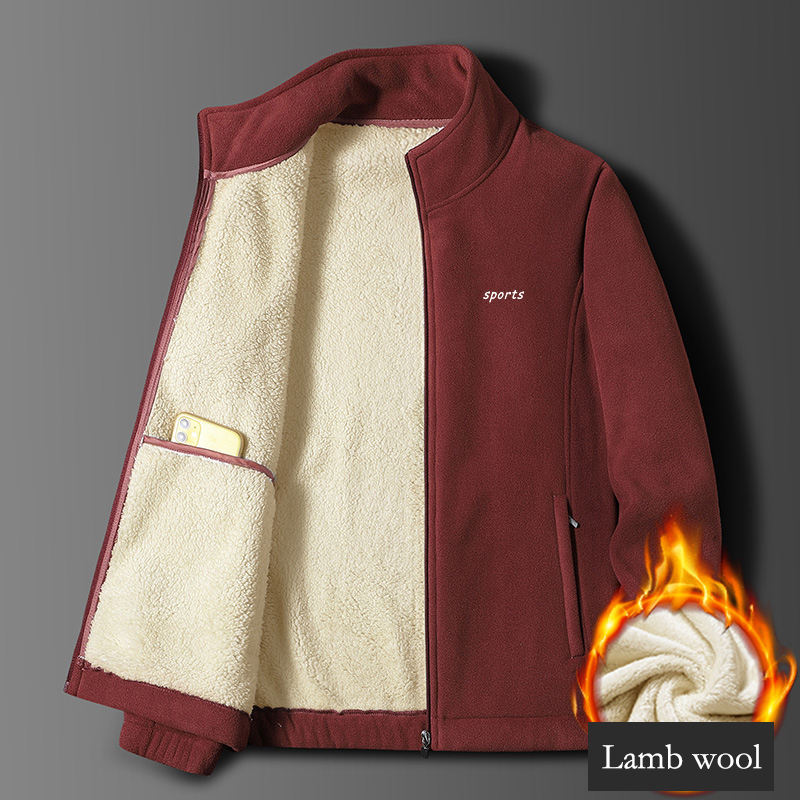 ⛄50% отстъпка🔥【M-5XL】Ново мъжко яке от дебела овча кожа за есен и зима, топло, удобно и ветроустойчиво, зимен аксесоар ✅️Плащане при доставка