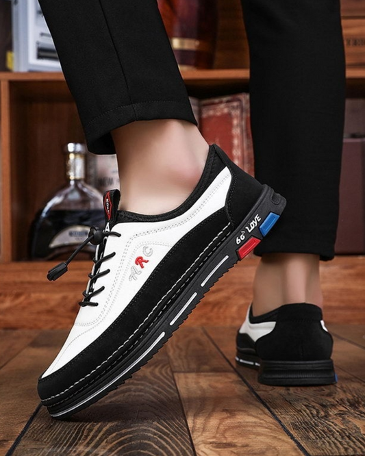 💯🔥【39-48】Pánská ležérní obuv do práce je vyrobena z nepromokavé a skvrnám odolné kůže s měkkou podrážkou pro pohodlné nošení.