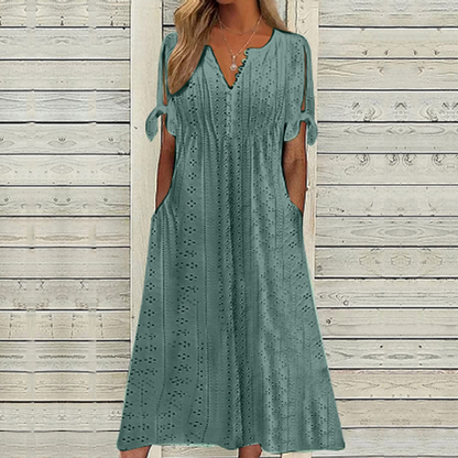💋【🏆Bestseller】【S-5XL】😍Jednoduché dámské šaty větší velikosti v jednobarevné, volné a ležérní.