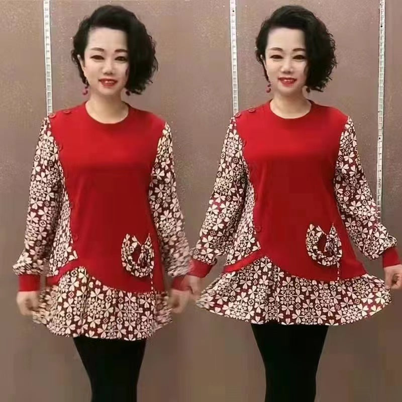 🍁【Sleva na nový produkt -49% 💥】✨Top s potiskem a prošitím podzim 2025 （M-6XL）