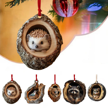 【10 БР.】🎄Украса за коледна елха от същества. Висяща украса за малки животни.