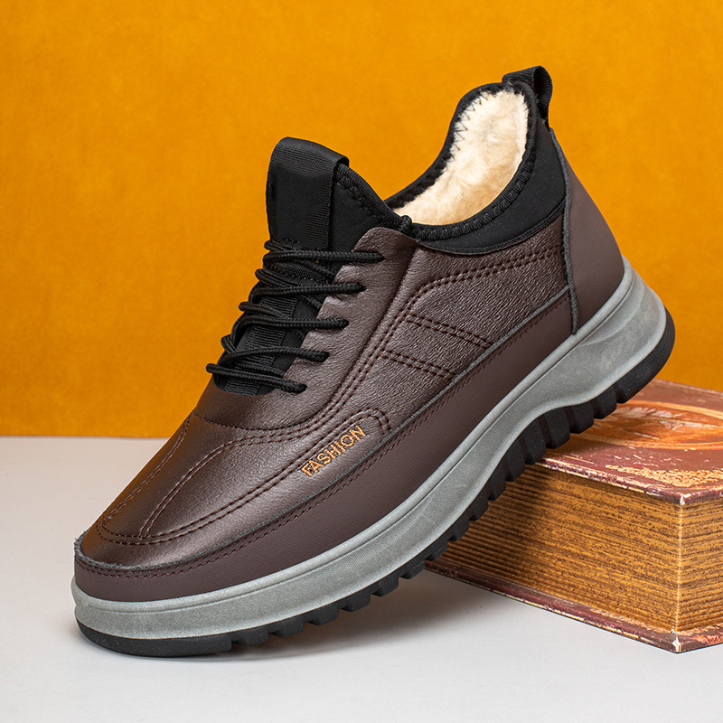 ⛄🔥【39-45】Nová pánská zimní ležérní sportovní obuv z roku 2025, pravá kůže, nepromokavá, s měkkou sametovou podrážkou