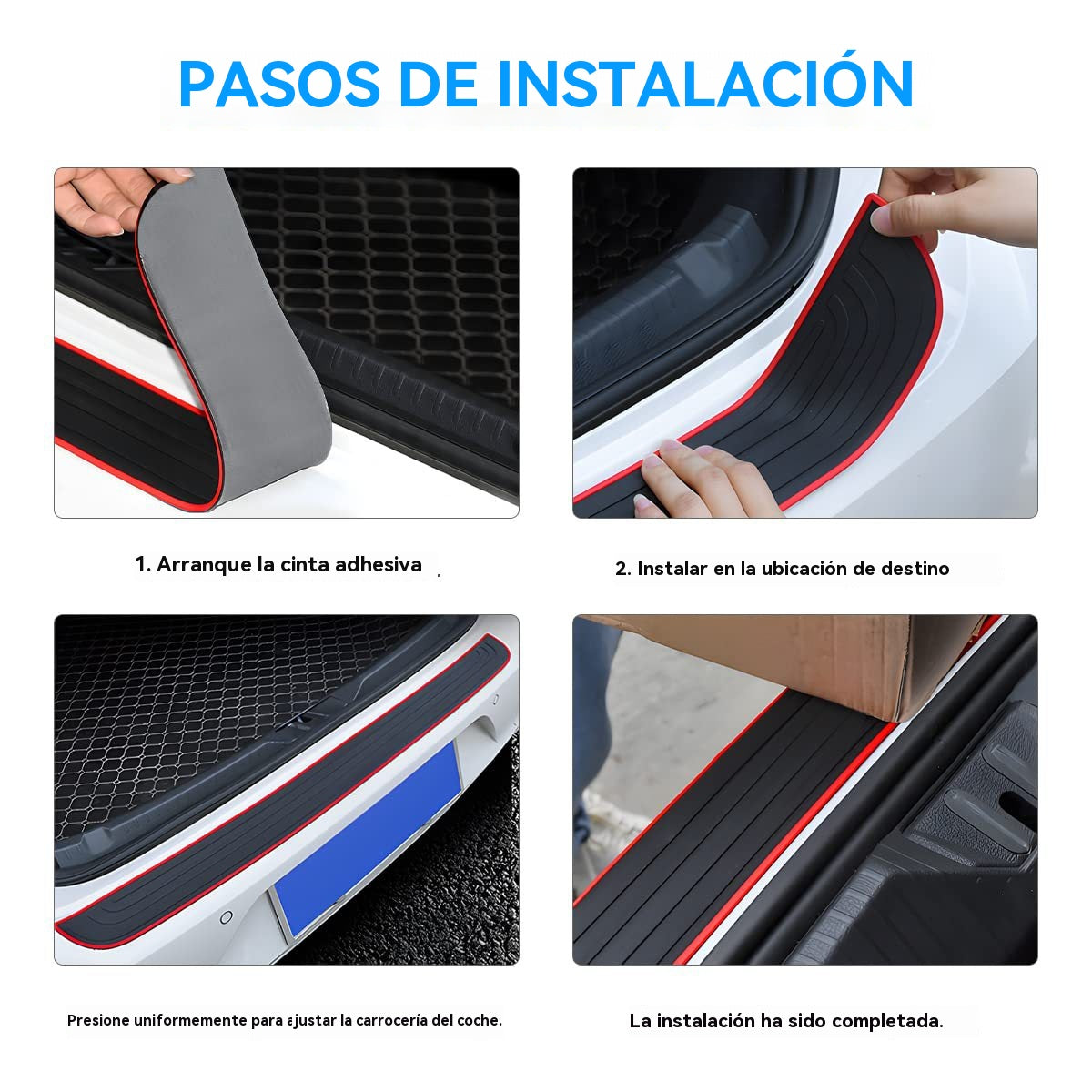 🚗🚗 Tiras protectoras para el maletero/umbrales de puerta, pegatinas protectoras para el coche, tiras protectoras contra colisiones y arañazos