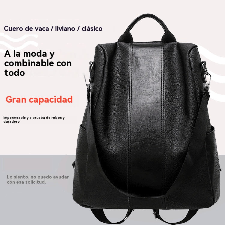 🎒Descuento -48%🔥🔥 Mochila para mujer elegante y multifuncional, hecha de cuero suave; se puede usar en uno o ambos hombros.