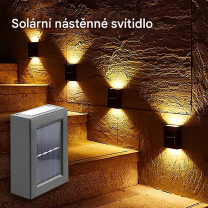 💡💡【Kupte 1 a získejte 1 zdarma🔥】【Sleva 48% 🔥】Solární venkovní nástěnné světlo pro zahradu, dekorativní oboustranné osvětlení stěn, odolné proti dešti