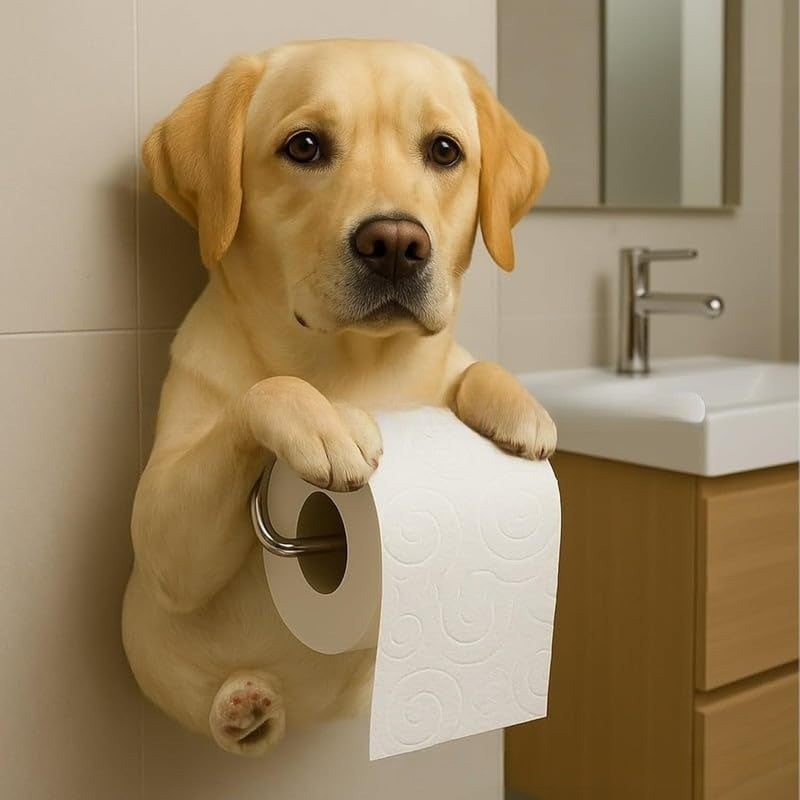 🐕【Kup 1, a drugi dostaniesz gratis 🔥】Uchwyt na papier toaletowy z uroczym wzorem szczeniaka ✅️Płatność przy odbiorze