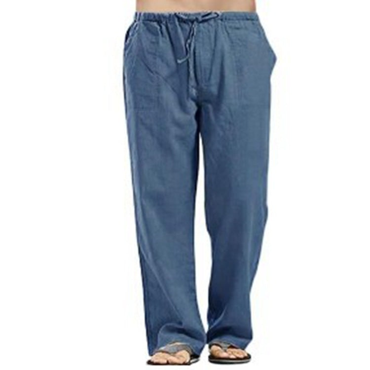 💥😎【50% kedvezmény 🔥】【S–5XL】🌈 Nagyméretű férfi szabadidőnadrág pamutból és lenből, 12 színben