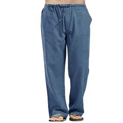 💥😎【50% kedvezmény 🔥】【S–5XL】🌈 Nagyméretű férfi szabadidőnadrág pamutból és lenből, 12 színben