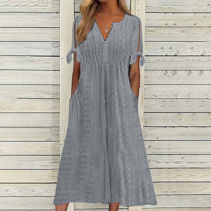 💋【🏆Bestseller】【S-5XL】😍Jednoduché dámské šaty větší velikosti v jednobarevné, volné a ležérní.