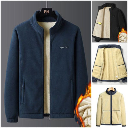 ⛄50% отстъпка🔥【M-5XL】Ново мъжко яке от дебела овча кожа за есен и зима, топло, удобно и ветроустойчиво, зимен аксесоар ✅️Плащане при доставка