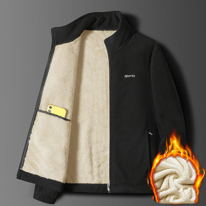 ⛄50% отстъпка🔥【M-5XL】Ново мъжко яке от дебела овча кожа за есен и зима, топло, удобно и ветроустойчиво, зимен аксесоар ✅️Плащане при доставка