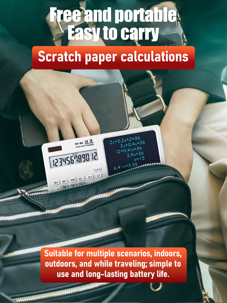 ✨ ✨Stolní kalkulačka s podložkou pro psaní, multifunkční podložka pro kancelářské použití v účetnictví a financích, chytrý počítač