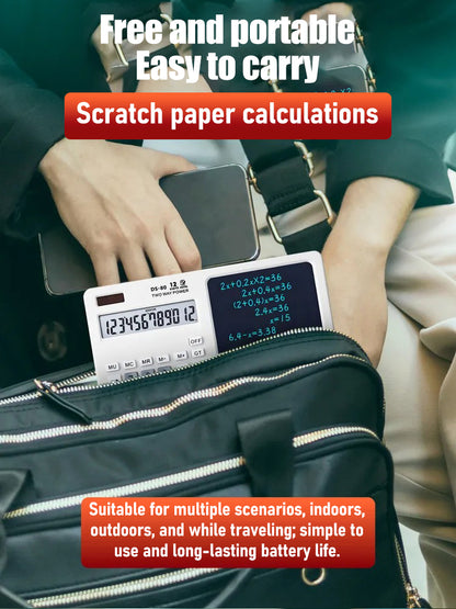 ✨ ✨Stolní kalkulačka s podložkou pro psaní, multifunkční podložka pro kancelářské použití v účetnictví a financích, chytrý počítač