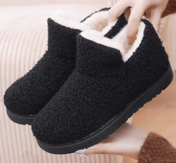 💟【35-41】 Cizme plate de zapada calduroase din lana si catifea