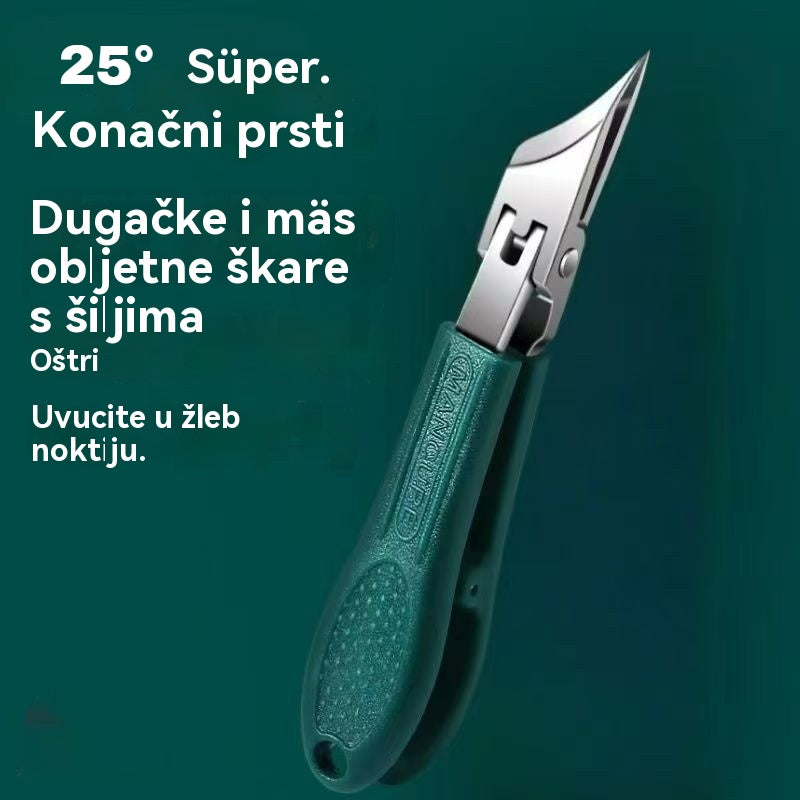 🔥【Set od 3 dijela】✂️💅Nova ultra tanka kutna škarica za nokte za kućnu manikuru