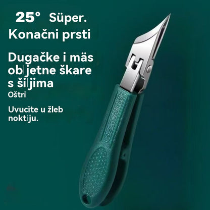 🔥【Set od 3 dijela】✂️💅Nova ultra tanka kutna škarica za nokte za kućnu manikuru
