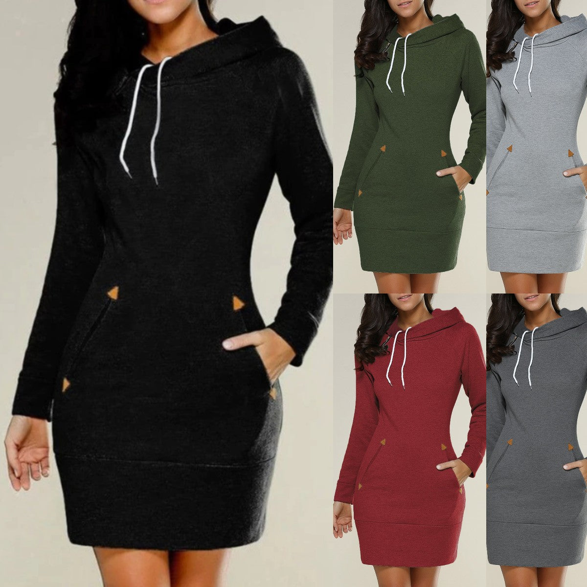 🔥🔥💥【S-4XL】Új őszi női hosszú ujjú kapucnis szoknya 2025