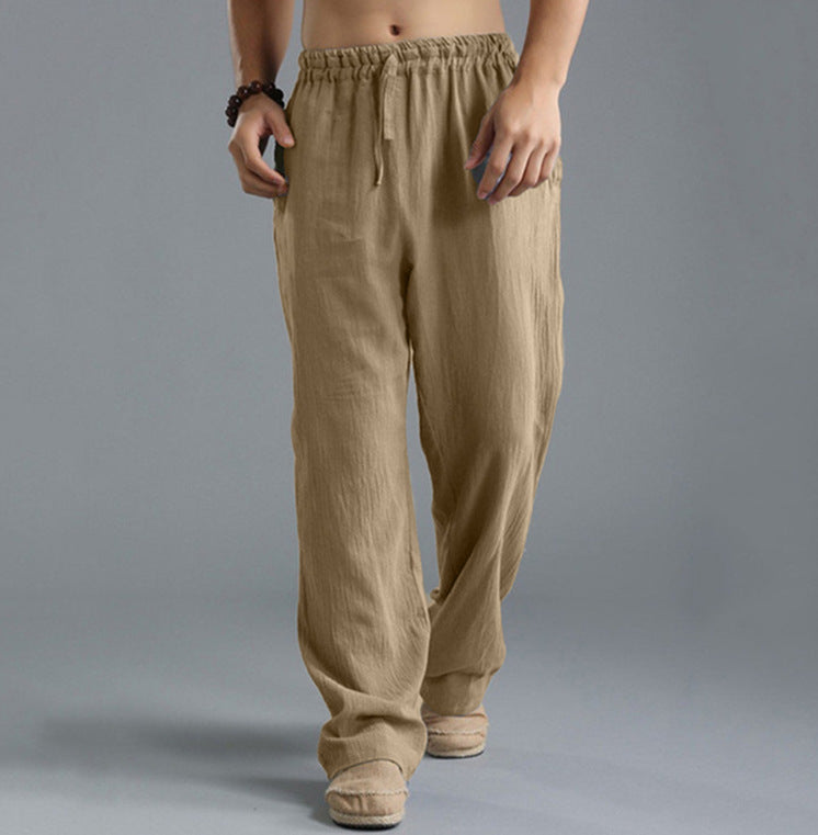 👖🌿【Sleva 50 % 🔥】【S–5XL】😍 Pánské volné lněné kalhoty, dlouhé, široké a pohodlné, dostupné ve větších velikostech a 8 barvách
