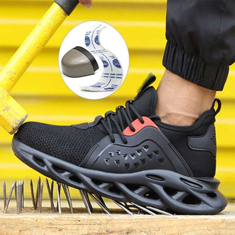 🚵‍♂️🔨【Reducere 50% 🔥】【39–48】👨‍🔧 Pantofi de protecție pentru bărbați, cu densitate mare, respirabili, rezistenți la impact și perforare, cu vârf din oțel și izolație