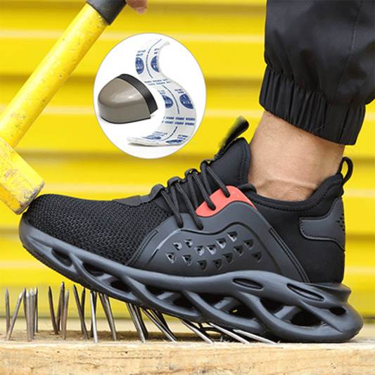 🚵‍♂️🔨【Reducere 50% 🔥】【39–48】👨‍🔧 Pantofi de protecție pentru bărbați, cu densitate mare, respirabili, rezistenți la impact și perforare, cu vârf din oțel și izolație