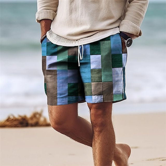 🏖️👖【Kup 1 a 1 zdarma🔥】【S-6XL】😍Velké pánské havajské plážové kalhoty, ležérní šortky s 3D potiskem