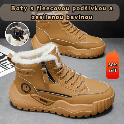 👞[39-44] Pánské nové zimní teplé sněhule s tlustou podrážkou a fleecovou podšívkou -4163943