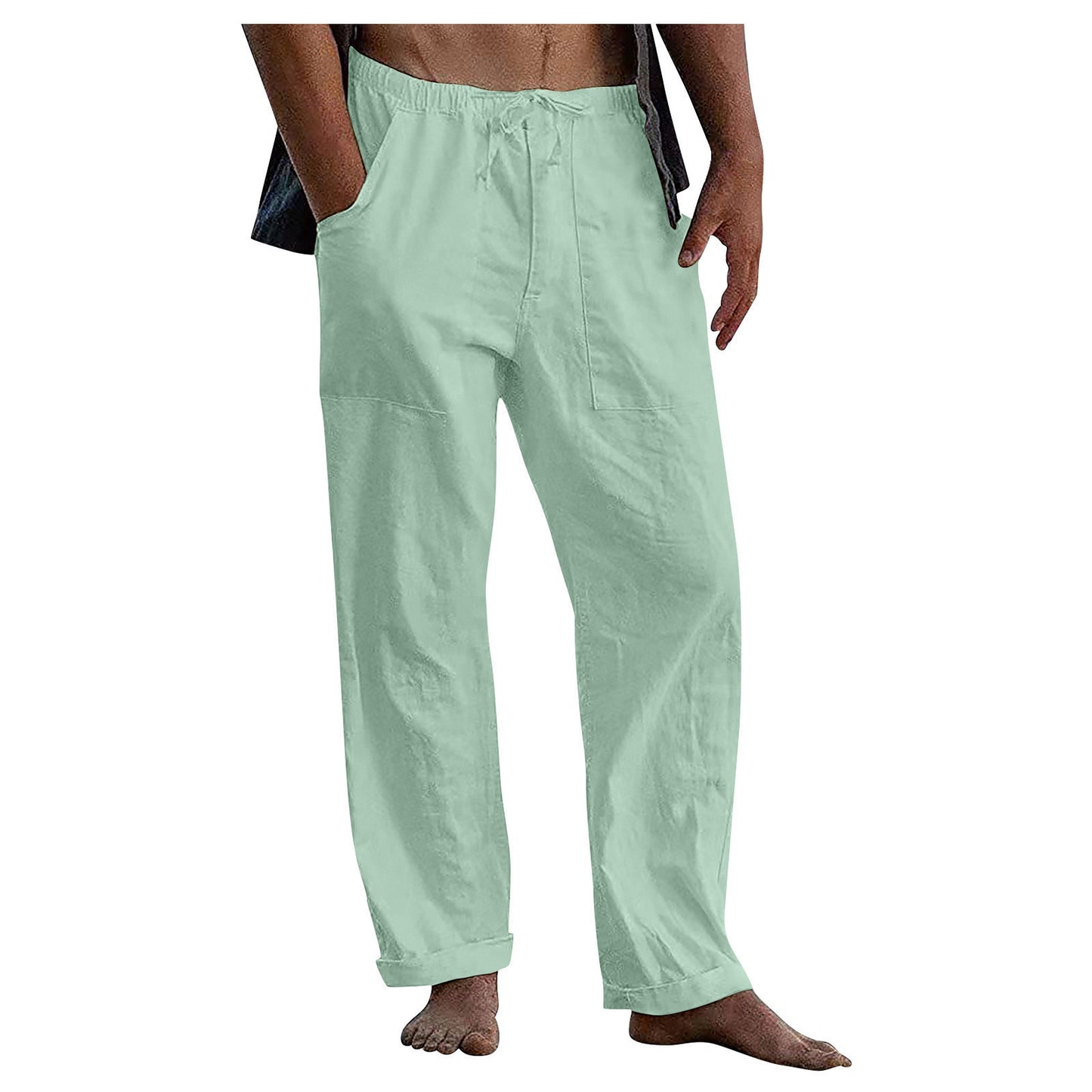 💥😎【50% kedvezmény 🔥】【S–5XL】🌈 Nagyméretű férfi szabadidőnadrág pamutból és lenből, 12 színben