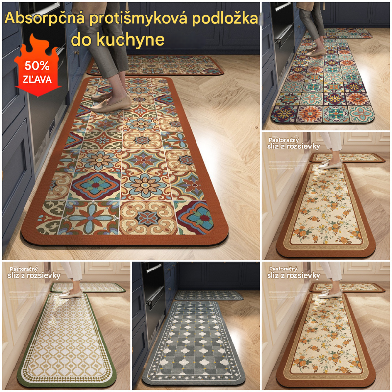💥50% sleva💥【40*60cm+40*120cm】Nová protiskluzová podložka z diatomového bahna, která absorbuje vodu🦶