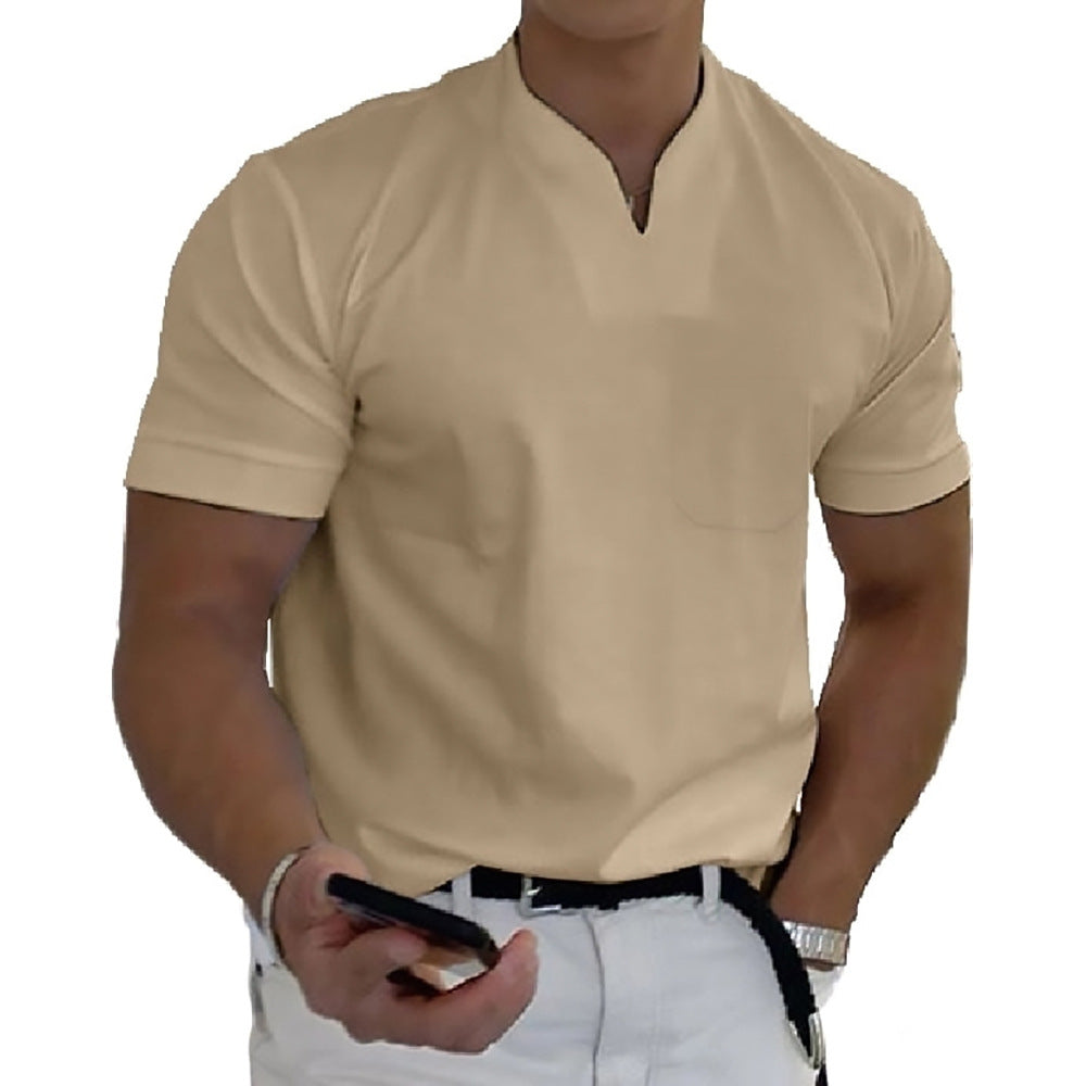 💪👔【Kup 1, a 2 dostaniesz gratis🔥】【S-5XL】💪😍 Męska koszulka sportowa z krótkim rękawem w dużym rozmiarze, letnia koszulka polo z dekoltem w serek, elastyczna bawełniana koszulka fitness 