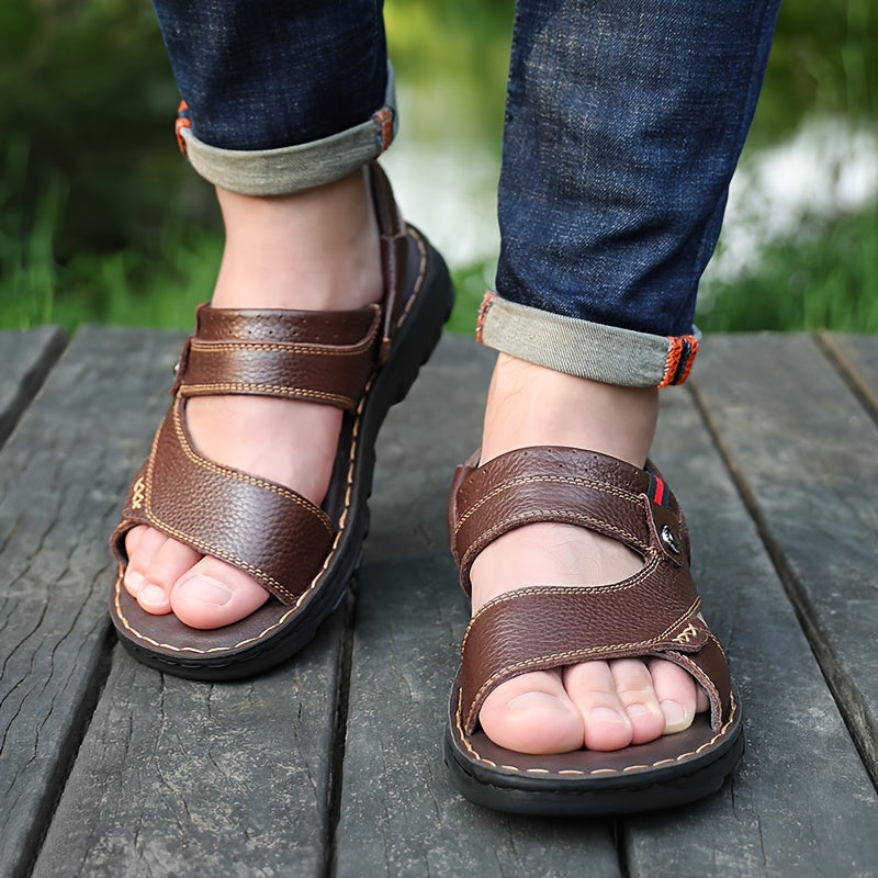 🌴👞【Sleva 50 % 🔥】【38–44】Letní pánské sandály z pravé kůže s dvojím způsobem nošení