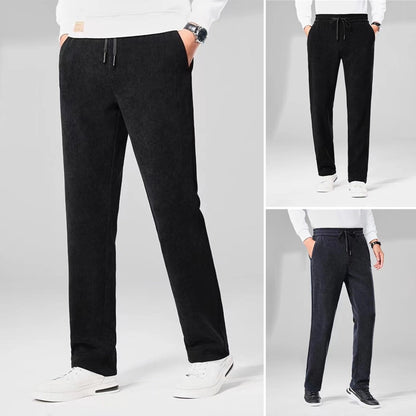 💥【M-5XL】Pánské kalhoty pro volný čas s fleecovou podšívkou ve velkých velikostech na podzim a zimu-4161288