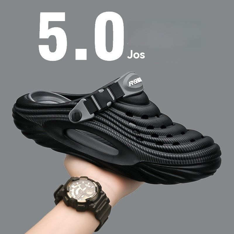 🏖️👟【Novinka – Sleva 50 % 💥】【36–45】Letní pánské nazouváky s otvory, s měkkou a prodyšnou podrážkou, nositelné dvěma způsoby