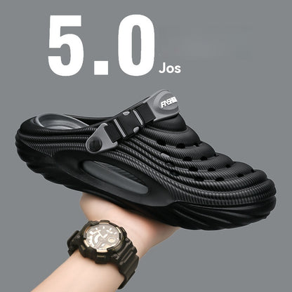 🏖️👟【Novinka – Sleva 50 % 💥】【36–45】Letní pánské nazouváky s otvory, s měkkou a prodyšnou podrážkou, nositelné dvěma způsoby