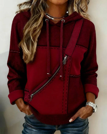 🎀🎀【S-5XL】Dámská mikina s dlouhým rukávem a patchworkovým potiskem ✅️Platba na dobírku