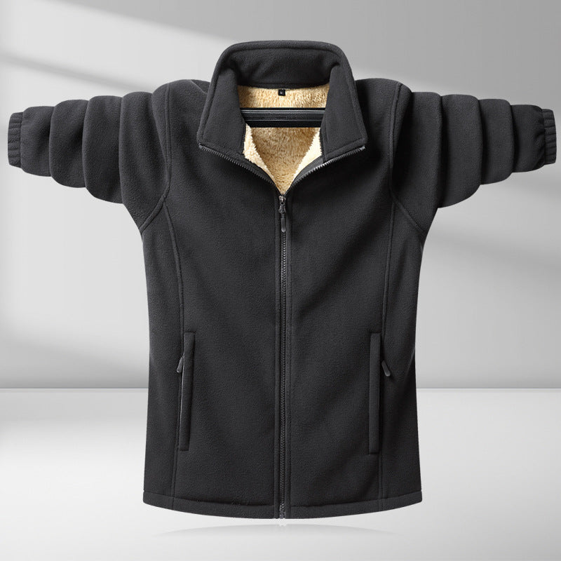 【M-6XL】imní bunda z polar fleecu pro větší velikosti, módní teplá bunda - 4121788