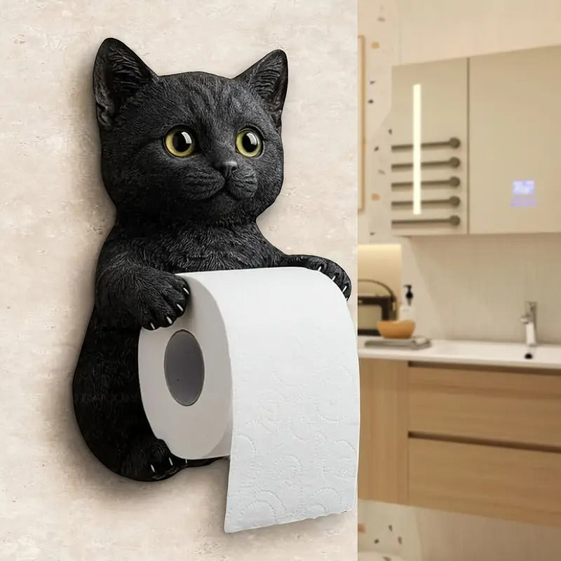 🐱【Az év forró kiárusítása】💥Aranyos macskás WC-papír tartó✨📦Ingyenes szállítás – raktáron