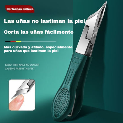 🔥【Set de 3 piezas】✂️💅Nuevo cortaúñas ultrafino en ángulo para manicura en casa