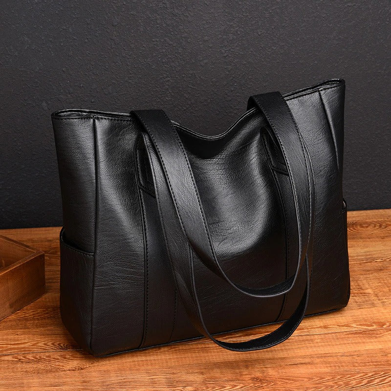 ✨👜【50% отстъпка🔥】【Голям капацитет】Дамска чанта за рамо от мека кожа ✅️Плащане при доставка