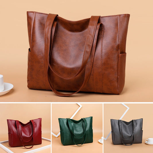 ✨👜【50% отстъпка🔥】【Голям капацитет】Дамска чанта за рамо от мека кожа ✅️Плащане при доставка