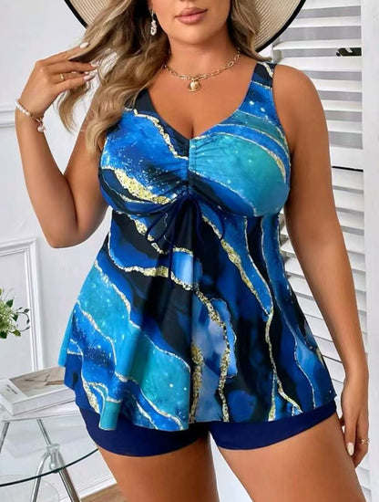 🏖️👙🌴【S-5XL】Stylové plavky s potiskem pro větší velikosti