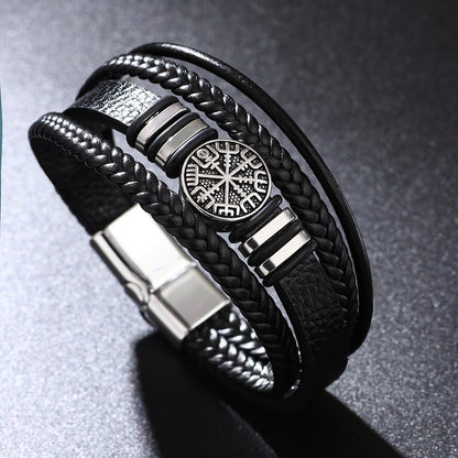 🔥【Koupit 1 a získat 1 zdarma】🎁Vintage pletený náramek pro muže symbolizuje mír a zdraví--4070704