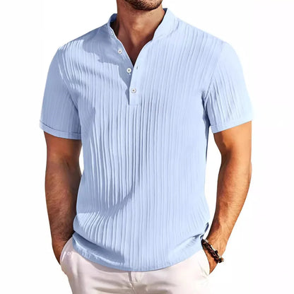 🔥【Korlátozott kedvezmény 🔥】Laza retro férfi henley ing pamutból és lenből