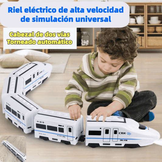🚄🚄Descuento -42%🔥 Modelo de tren eléctrico de alta velocidad, tren pequeño universal, tren de alta velocidad, juguete para la primera infancia