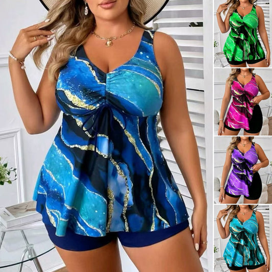 🏖️👙🌴【S-5XL】Stylové plavky s potiskem pro větší velikosti