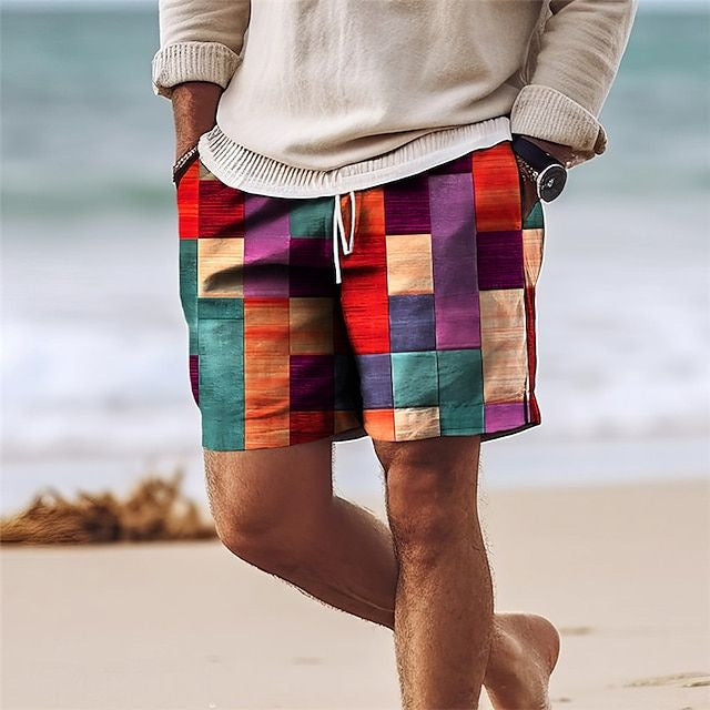 🏖️👖【Kup 1 a 1 zdarma🔥】【S-6XL】😍Velké pánské havajské plážové kalhoty, ležérní šortky s 3D potiskem