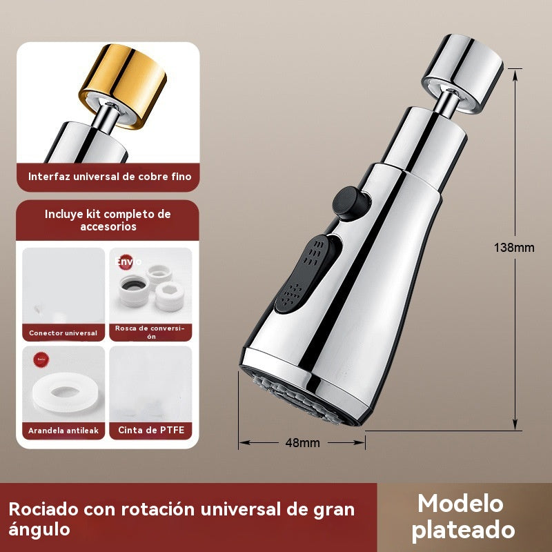 🚰Compra 1 y llévate 1 gratis🔥【Cartucho de filtro gratis】Boquilla de filtro de grifo giratoria de 360°